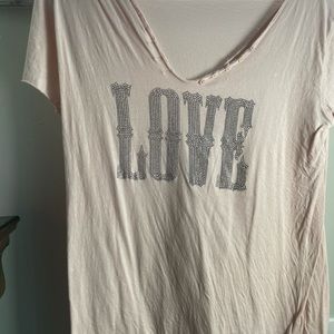 ZADIG and VOLTAIRE pink v neck tee